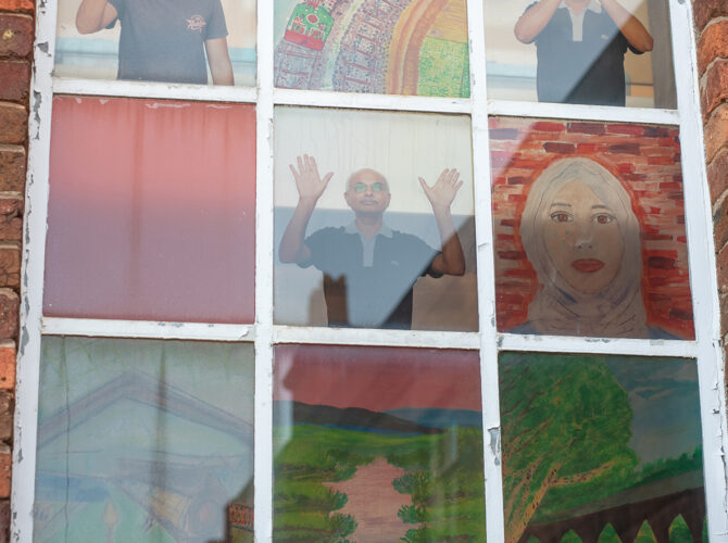 Detail of window artwork